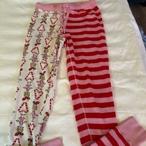 Dr. Seuss Red and Pink Striped Kids Pajama Bottoms
